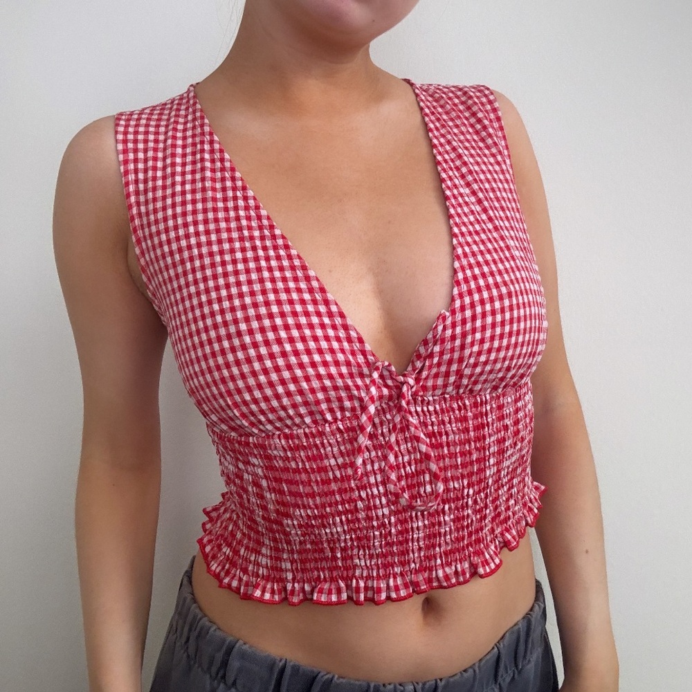 Princess Polly Mixing It Up Top Red / White